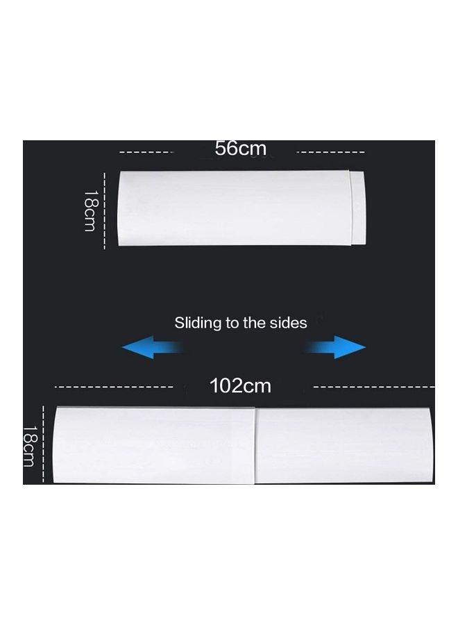 XiuWoo - Adjustable Air Conditioner Wind Deflector Anti Direct Blowing Baffle J30 White - Image 1