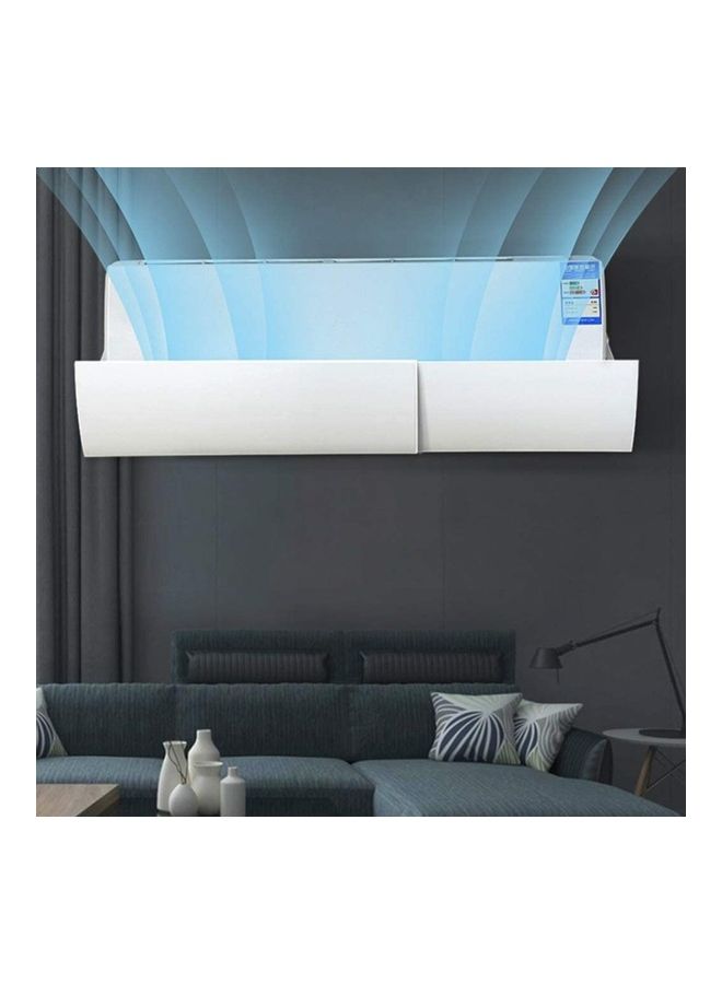 XiuWoo - Adjustable Air Conditioner Wind Deflector Anti Direct Blowing Baffle J30 White - Image 1