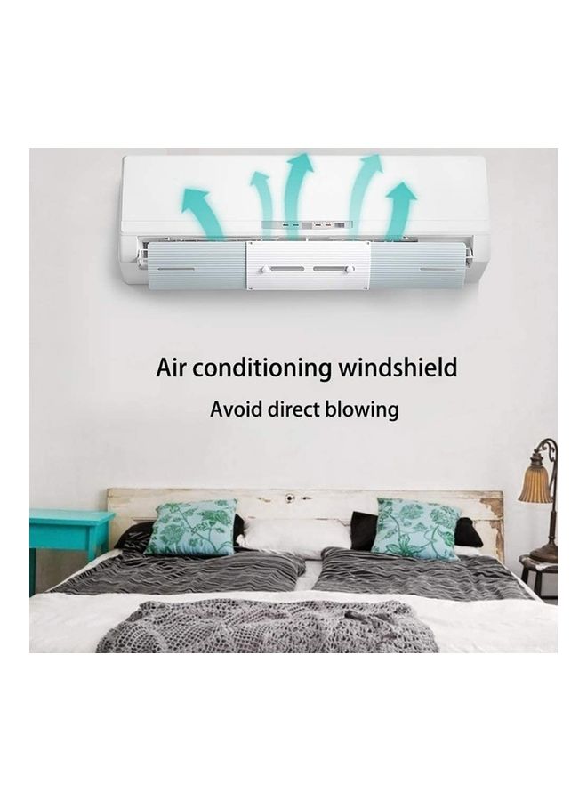 XiuWoo Adjustable Air Conditioner Cover Anti Direct Wind Deflector J20 White/Blue  - Image 4
