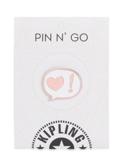 kipling Talking Heart Push Pin Pink/White  - Image 1