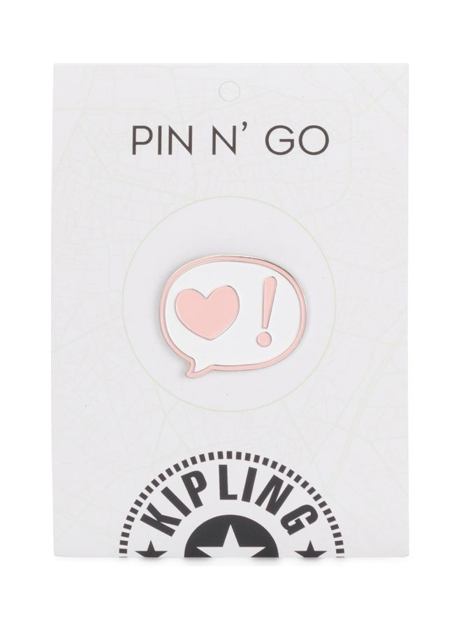 kipling Talking Heart Push Pin Pink/White  - Image 1