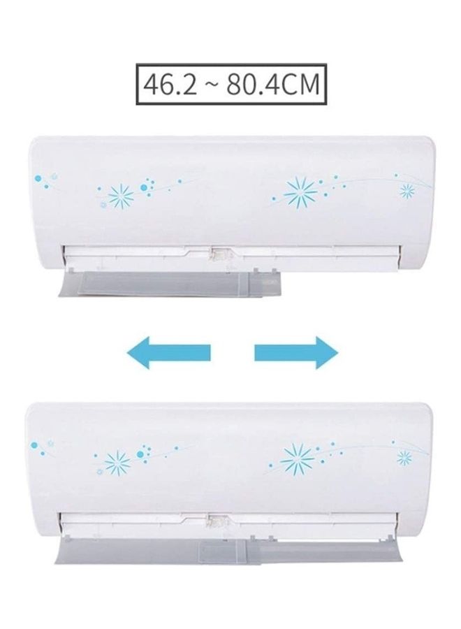 شو وو حاجب هوائي قابل للتعديل لمنع التهوية المباشرة من جهاز التكييف J89 أبيض - Image 4