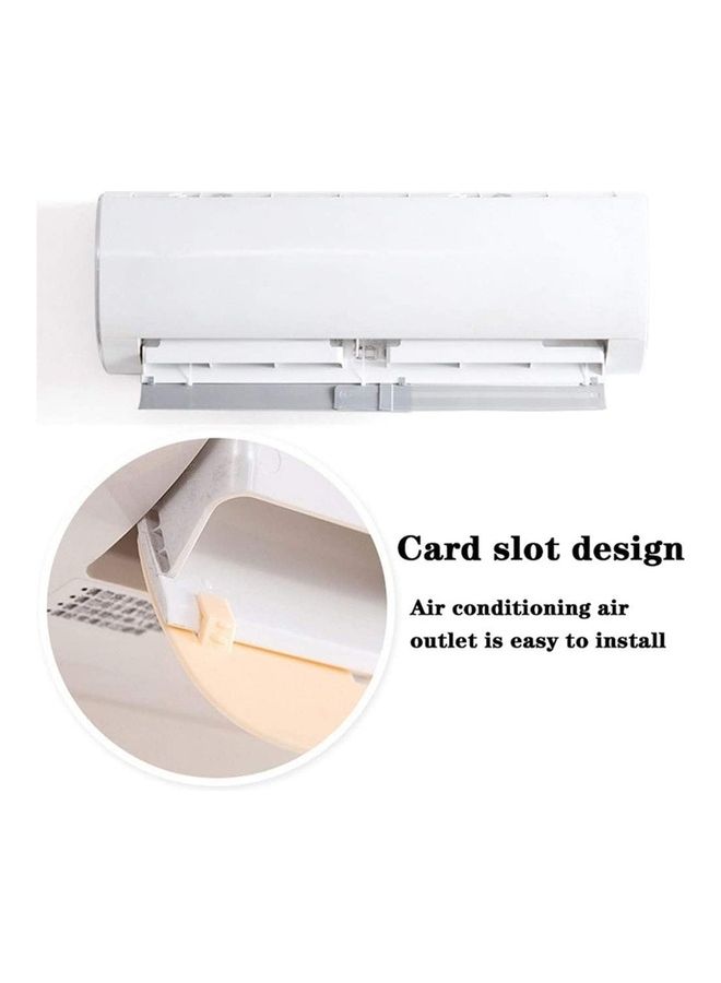 شو وو حاجب هوائي قابل للتعديل لمنع التهوية المباشرة من جهاز التكييف J89 أبيض - Image 5