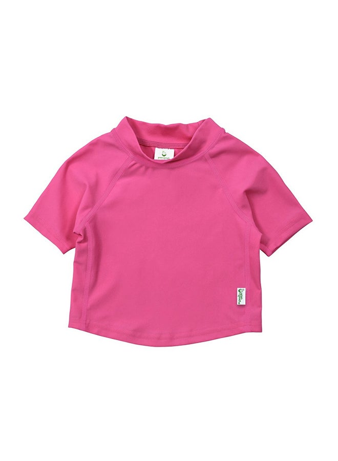 green sprouts - Short Sleeve Rashguard Shirt - Pink 23x23x2cm - Image 1