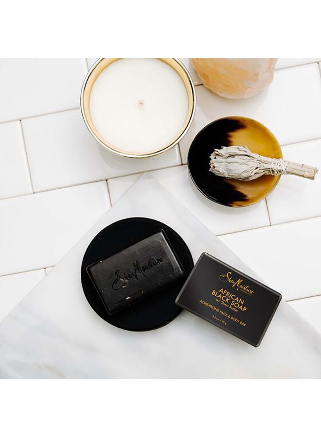 شيامويستر مجموعة من 6 قطع صابون بزبدة الشيا للجسم والبشرة المعرضة لحب الشباب أسود - Image 3
