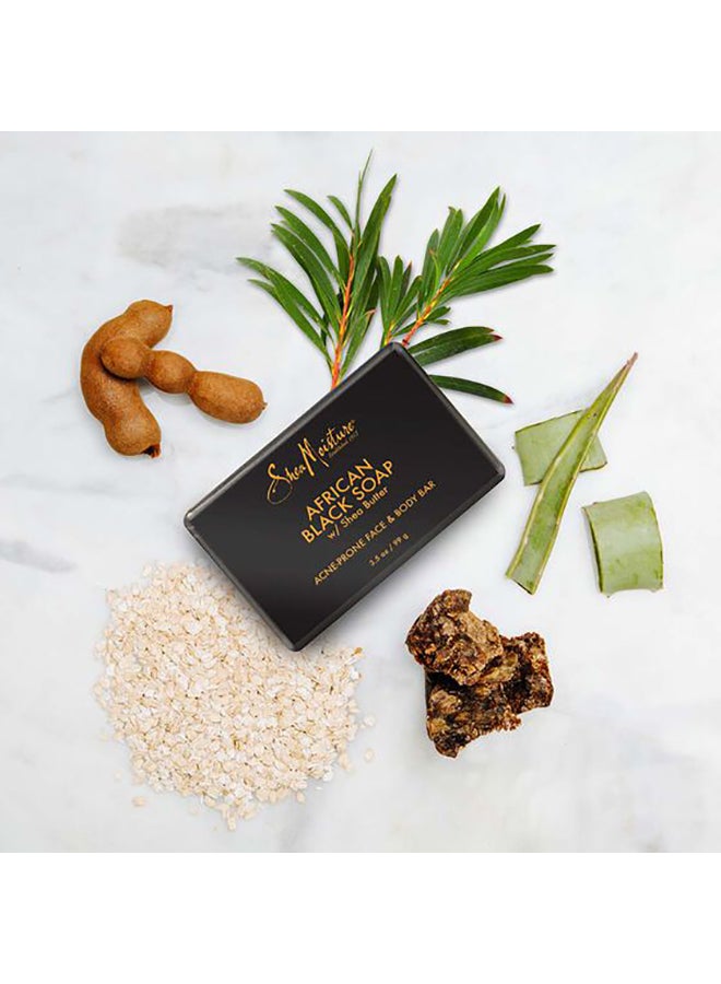 شيامويستر مجموعة من 6 قطع صابون بزبدة الشيا للجسم والبشرة المعرضة لحب الشباب أسود - Image 4