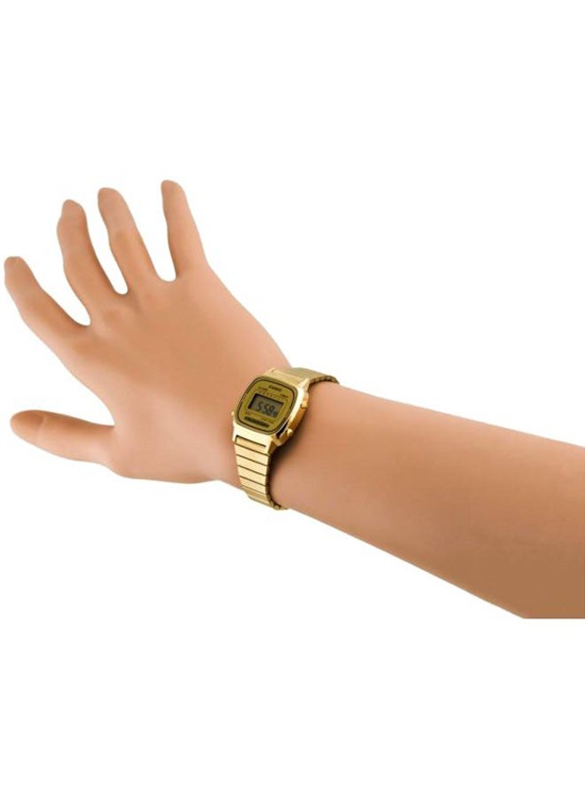 CASIO Women's Vintage Water Resistant Digital Watch LA670WGA-9D - 30 mm - Gold - Image 4