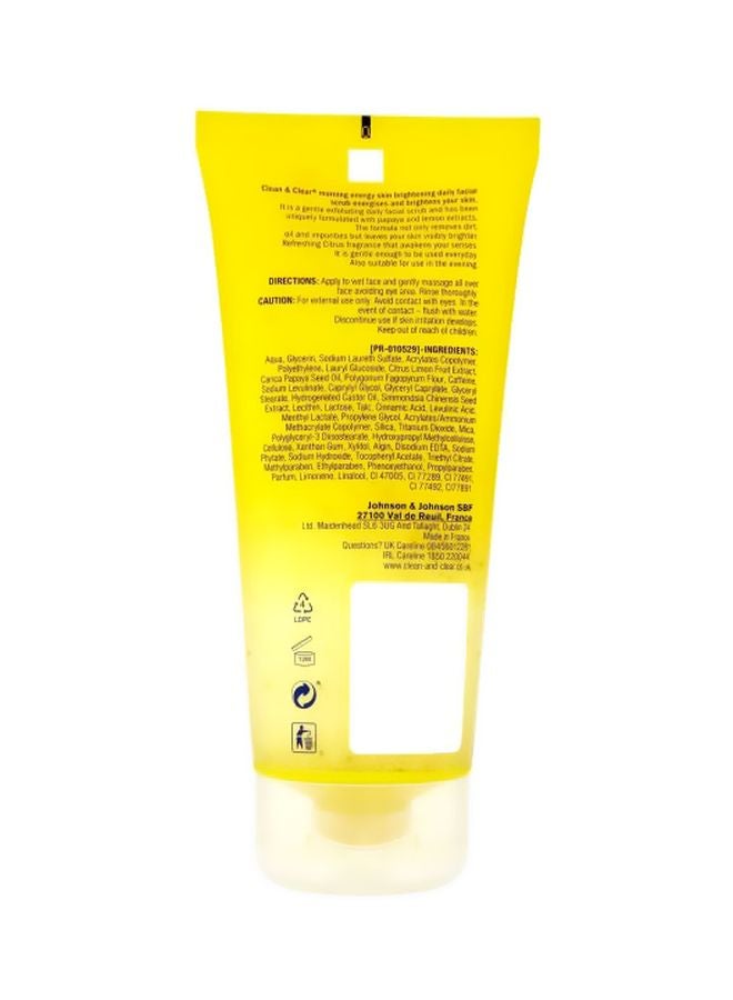 Clean & Clear Morning Energy Skin Brightening Daily Facial Scrub Yellow 150ml - Image 2