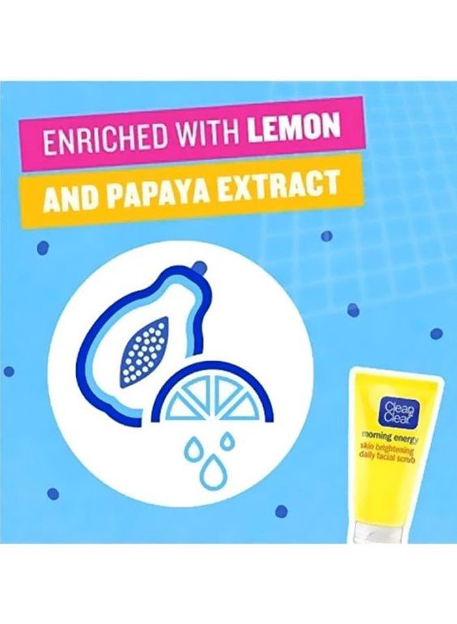 Clean & Clear Morning Energy Skin Brightening Daily Facial Scrub Yellow 150ml - Image 4