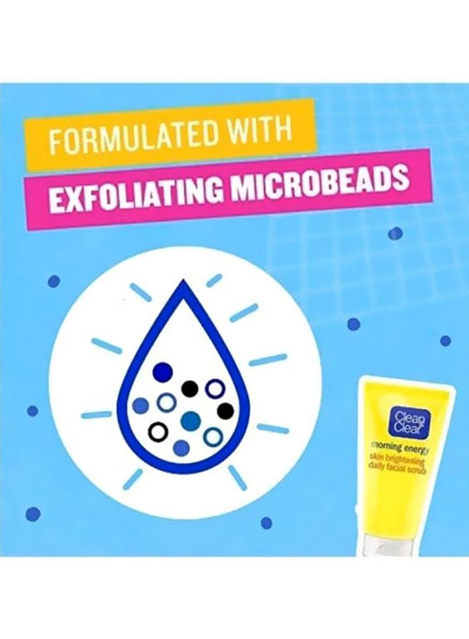 Clean & Clear Morning Energy Skin Brightening Daily Facial Scrub Yellow 150ml - Image 5