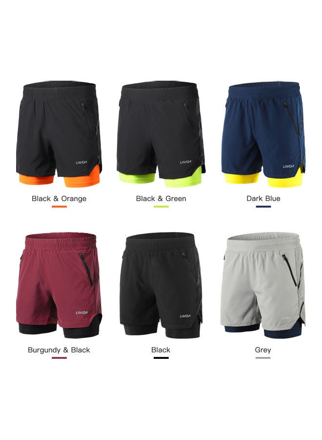 LIXADA - Men 2 in 1 Quick Drying Breathable Jogging Shorts S - Image 1