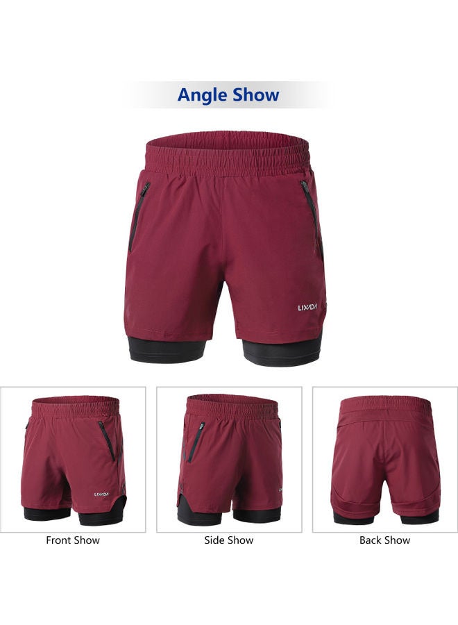 LIXADA - Men 2 in 1 Quick Drying Breathable Jogging Shorts S - Image 1
