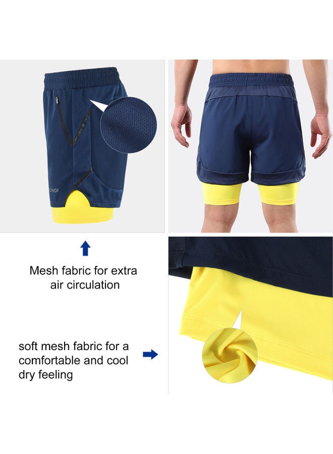 LIXADA Men 2 in 1 Quick Drying Breathable Jogging Shorts L  - Image 5