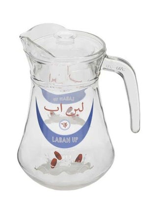 Laban Up Printed Jug With Lid Clear/Blue - v1622458172/N36149845A_1