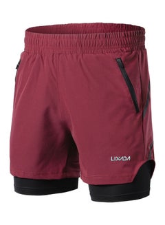 Men 2 in 1 Quick Drying Breathable Jogging Shorts M