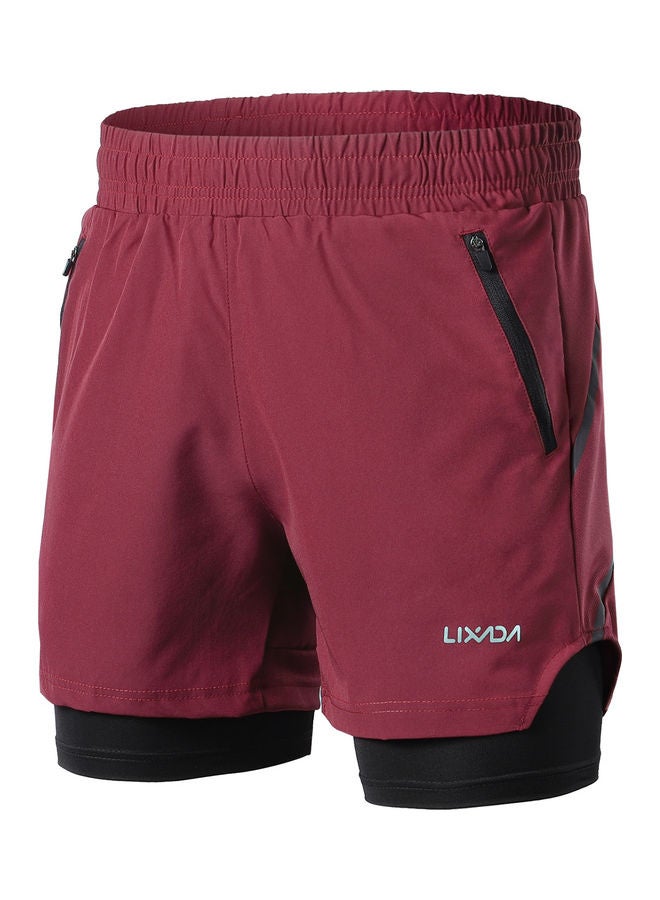 LIXADA - Men 2 in 1 Quick Drying Breathable Jogging Shorts M - Image 1