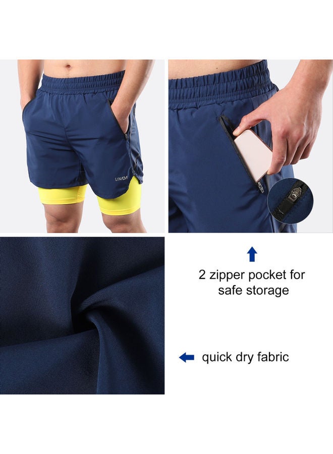 LIXADA Men 2 in 1 Quick Drying Breathable Jogging Shorts S  - Image 3