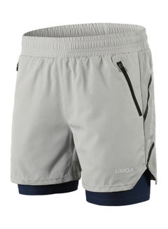 Men 2 in 1 Quick Drying Breathable Jogging Shorts XXL