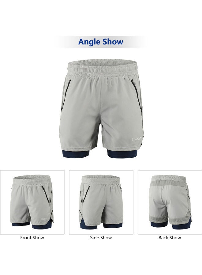 LIXADA - Men 2 in 1 Quick Drying Breathable Jogging Shorts XXL - Image 1
