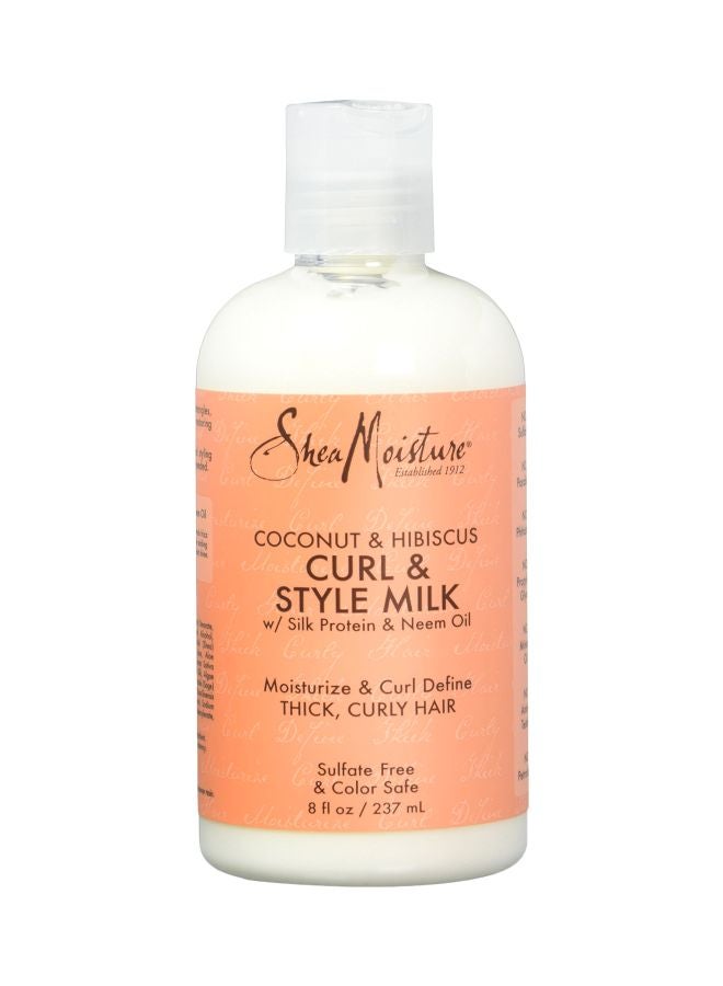 SheaMoisture Coconut & Hibiscus Curl & Style Milk 8 oz White  - Image 1