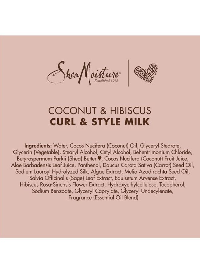 SheaMoisture Coconut & Hibiscus Curl & Style Milk 8 oz White  - Image 4
