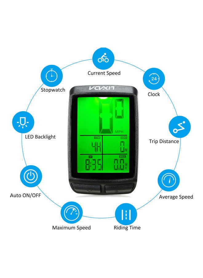 LIXADA - Wireless Multi Functional LCD Screen Speedometer - Image 1