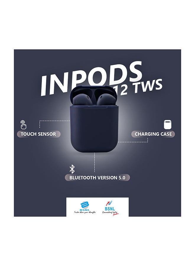 BSNL - inPods 12 Bluetooth In-Ear Headphones With Charging Case Black - Image 1