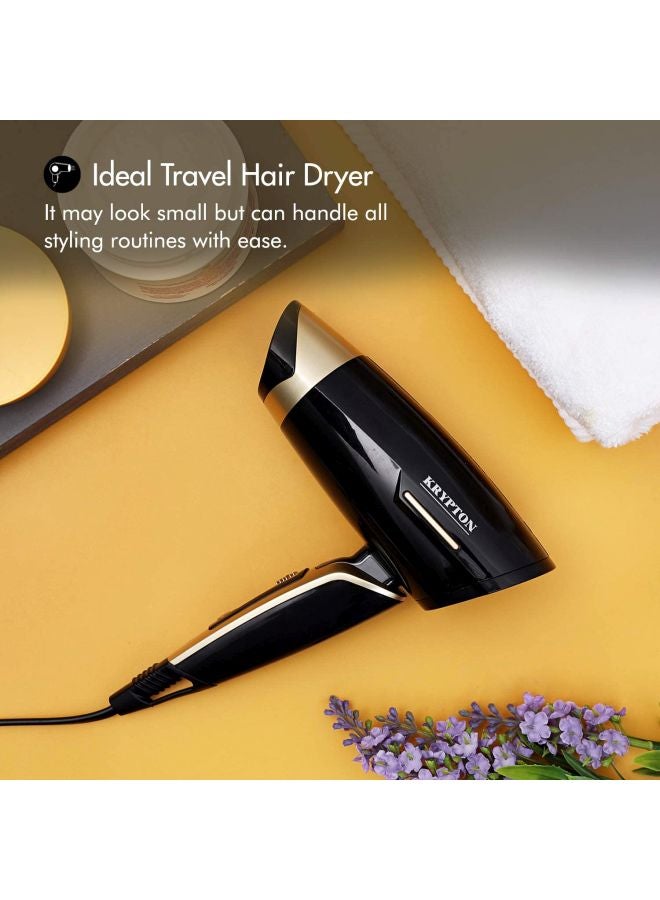 Powerful Hair Dryer With Concentrator Gold/Black - v1622459922/N45385342A_7