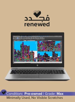 إتش بي مُجدد - لابتوب زيد بوك 15 G5 (2019) بشاشة مقاس 15.6 بوصة ومعالج إنتل كور i7 من الجيل الثامن/وذاكرة رام سعة 16 جيجابايت/ومحرك أقراص SSD سعة 1 تيرابايت/وبطاقة رسومات إنفيديا جيفورس من سلسلة GTX سعة 4 جيجابايت مع لوحة مفاتيح باللغتين العربية والإنجليزية فضي  - Image 1
