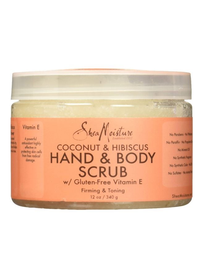 SheaMoisture Coconut And Hibiscus Hand And Body Scrub White 340grams  - Image 1