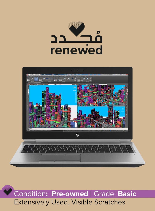 HP Renewed - Zbook 15 G5 (2019) Laptop With 15.6-Inch Display, Intel Core i7 Processor/8th Gen/16GB RAM/1TB SSD/4GB Nvidia GeForce GTX Series Graphics With English/Arabic Keyboard Silver - Image 1
