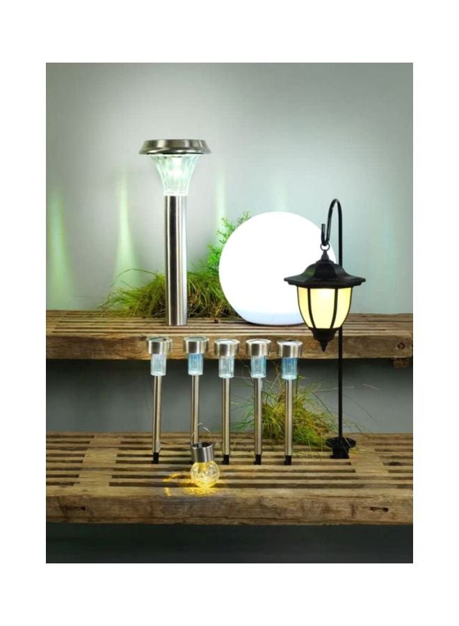 Beauenty 5-Piece Outdoor Waterproof LED Solar Garden Lights Silver 14x27cm - Image 2