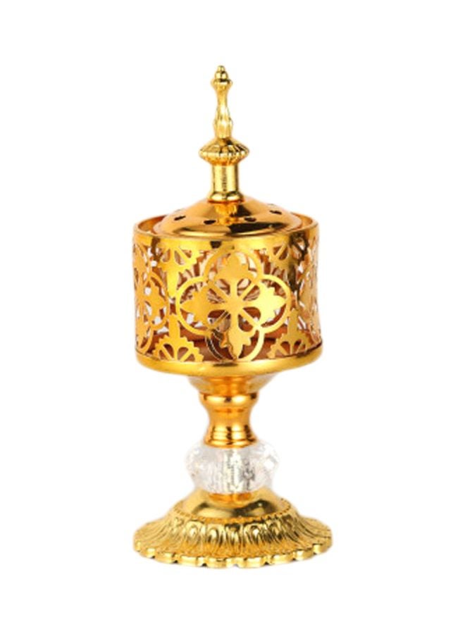 حامل بخور ذهبي 12x8سم