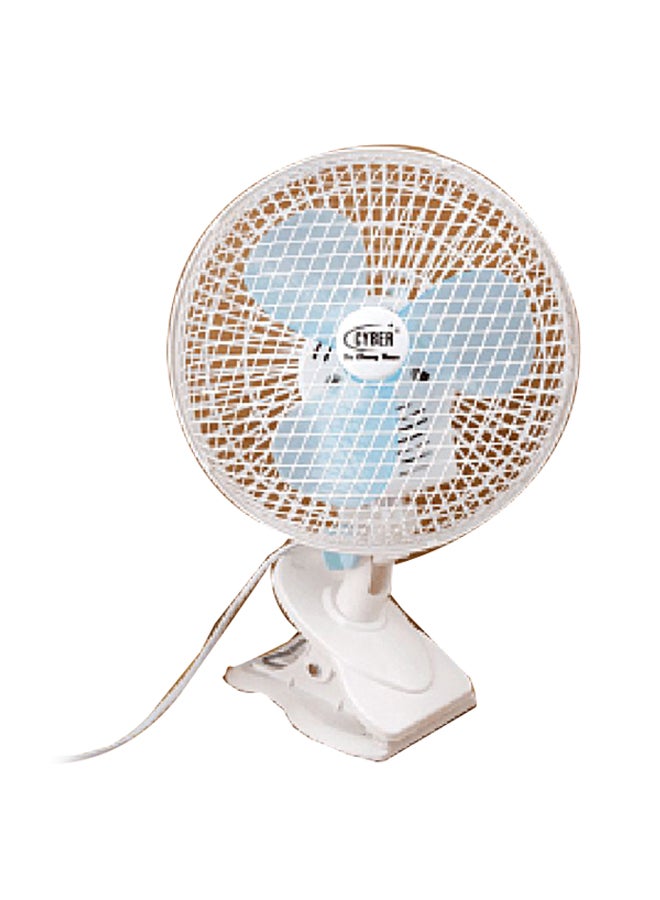 Cyber 7-Inch 2-In-1 Clip & Table Fan CYCF-889 (Open Box) White/Blue - Image 2