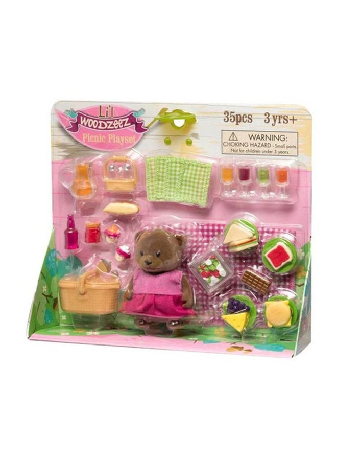 Li'L WOODZEEZ - Picnic Playset 17.4x6.99x17.78cm 17.4x6.99x17.78cm - Image 1