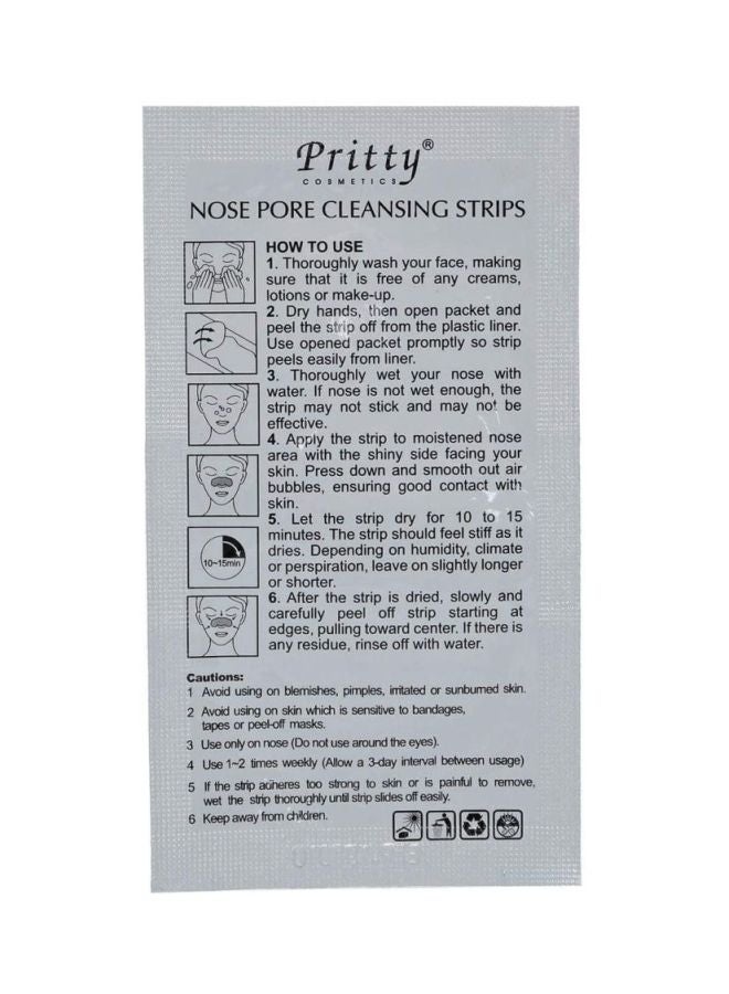 بريتي طقم مكون من 6 شرائط لتنظيف مسام الأنف أبيض 7x2x13سم - Image 2