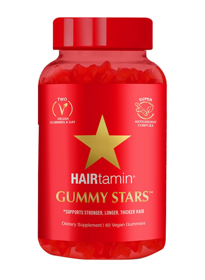 HAIRTAMIN - Hairtamin Gummy Stars Hair Vitamins - 60 Capsules - Image 1