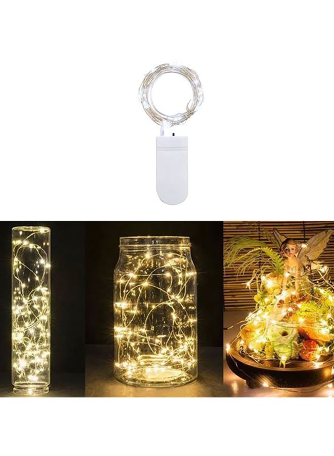 بيوينتي شريط إضاءة بسلك نحاسي على شكلنجوم لامعة مكون من 10 مصابيح LED أبيض 16x27سم - Image 3