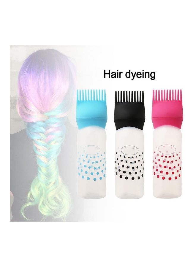 Generic 3-Piece Hair Dye Color Bottle With Applicator Brush Multicolour 4.7x16.6x4.5cm - Image 4