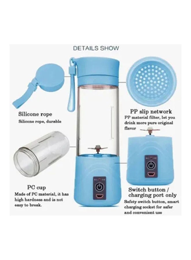 Rechargeable Mini Electric Blender 300 ml 36 W QQAG401G Blue/Clear - Image 2
