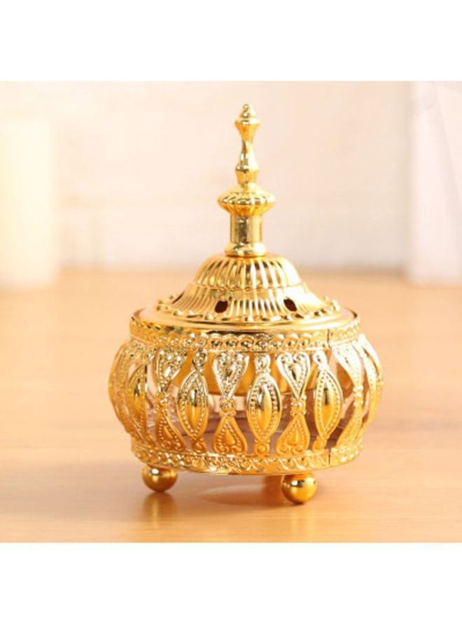 حامل بخور ذهبي 19x8سم