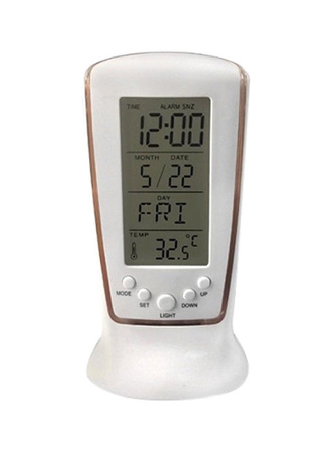 بيوينتي ساعة LED رقمية أبيض/رمادي 12.5x6.5x5.5سم - Image 1