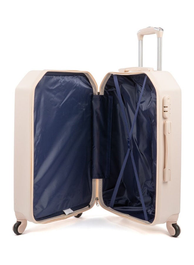 LIMRA Stylish Small Cabin Luggage Trolley Beige - Image 2