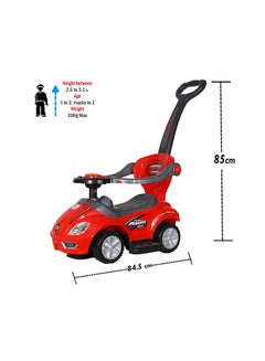 Toy House 3 In 1 Deluxe Mega Push Car With Handle-382  - Image 5