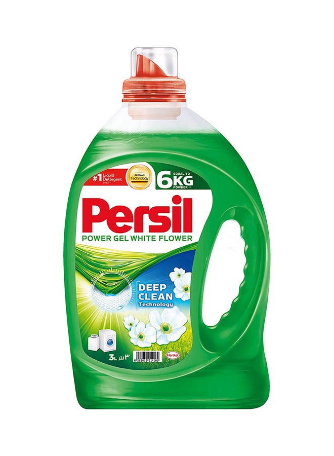 Persil Power Gel Liquid Laundry Detergent With Deep Clean Technology White Flower Green 3Liters  - Image 1