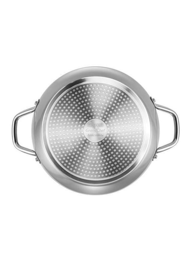 tescoma Grandchef Deep Frying Pan With 2 Grip Black/Silver 28cm - Image 2