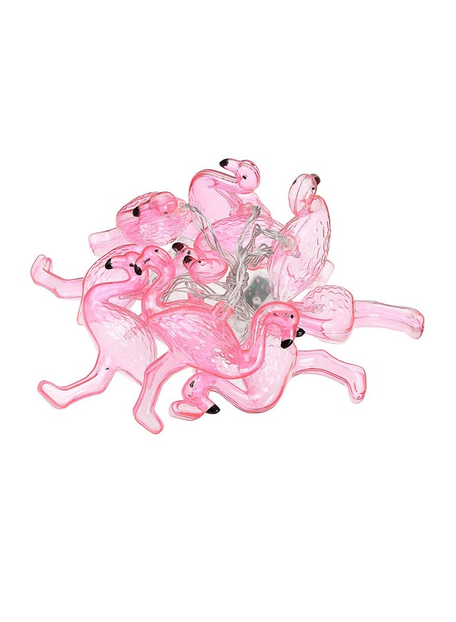 Beauenty 10 LED Flamingo Fairy Light Yellow/Pink 4x16cm - Image 1