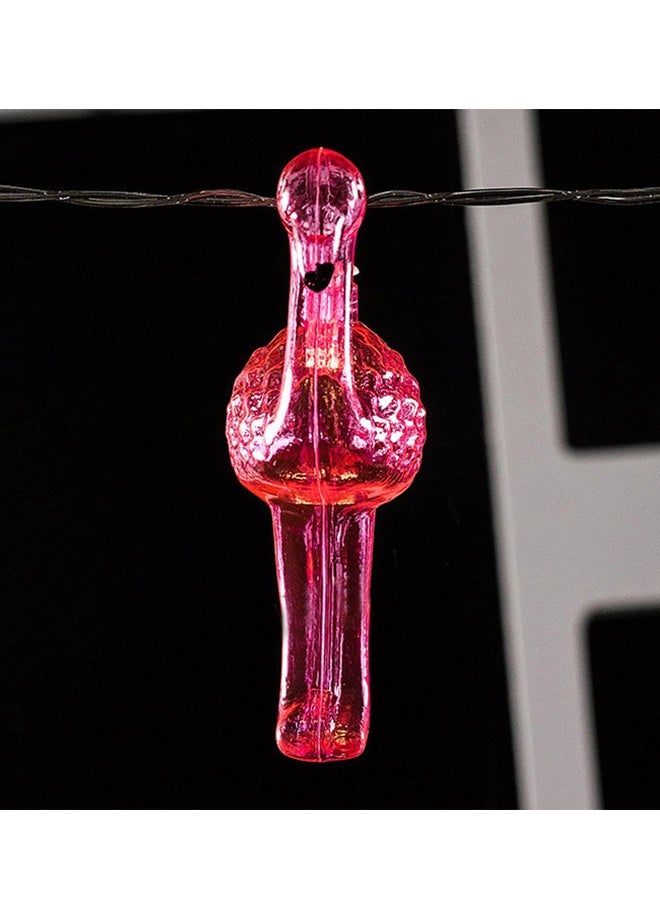 Beauenty 10 LED Flamingo Fairy Light Yellow/Pink 4x16cm - Image 2