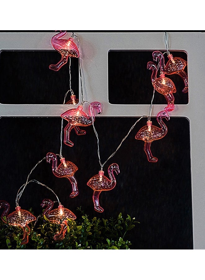 Beauenty 10 LED Flamingo Fairy Light Yellow/Pink 4x16cm - Image 3