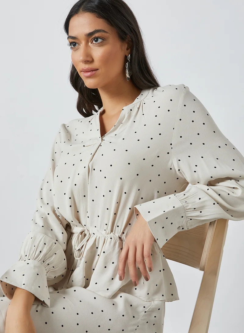SELECTED FEMME All-Over Print Dress Birch